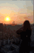 美女 落日 夕阳下 撩头发