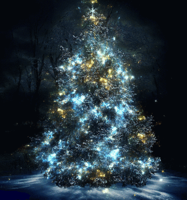 圣诞树 亮闪闪 唯美 意境