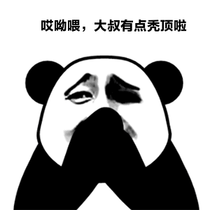 金馆长 熊猫 捂脸 哎呦喂 大叔有点秃顶