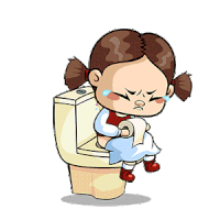 女孩 上厕所 便秘 放屁