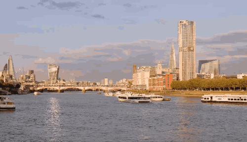 伦敦 城市 河面 纪录片 船只 英国 高楼