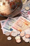 英镑 现金 硬币 纸币 钞票