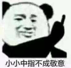 暴漫 文字表情包 小小中指不成敬意 搞笑 逗 魔性