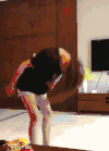 美女  摔跤   搞笑  摔屁股   疼痛