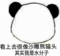 熊猫头 暴漫 看上去很像沙雕熊猫头其实我是水分子 搞笑 文字表情包 逗