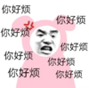 暴漫 文字表情包 你好烦你好烦你好烦 搞怪 逗 沙雕