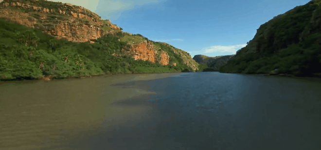非洲 河流 峡谷 风景 晴朗 宁静