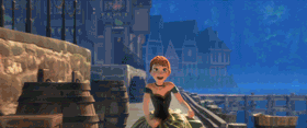 冰雪奇缘 安娜 马 小船 撞 湖  魔法 迪士尼 动画 Frozen Disney