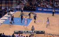 NBA 安东尼 篮球 转身 上篮 掘金 帅气过人 激烈对抗 劲爆体育