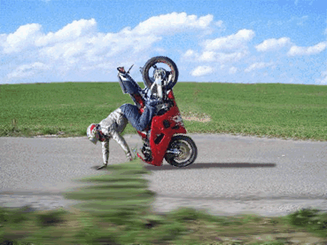 摩托车 爬 搞笑 动态