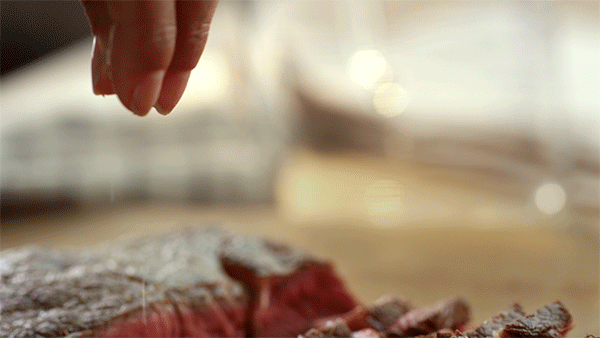 牛排 steak 撒盐 美食