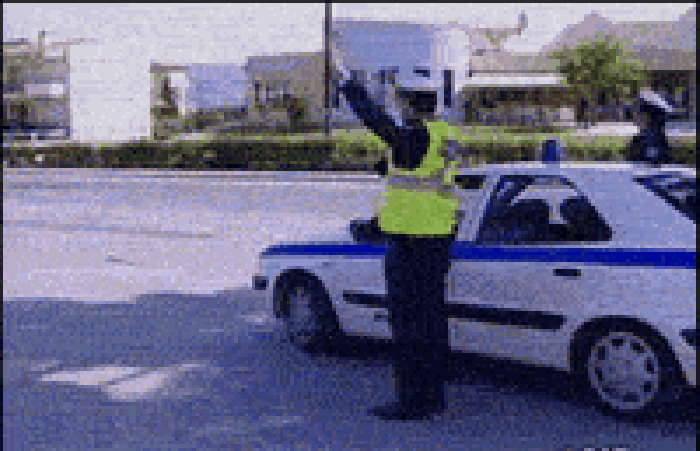 警察 拍手 搞笑 惊讶