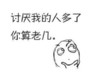 讨厌我的人多了 你算老几 纳闷 琢磨