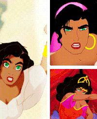 卡通 美女 惊讶 绿眼睛