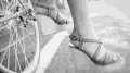 骑车 脚 回忆 黑白
