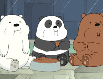 咱们裸熊 白熊 棕熊 熊猫 可爱 动画