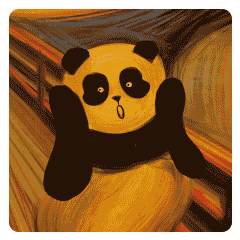 大熊猫 名画 无脸 小动物