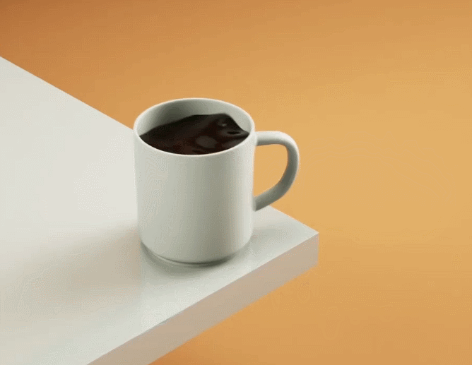 创意短片 动画片 咖啡 桌子 橙色