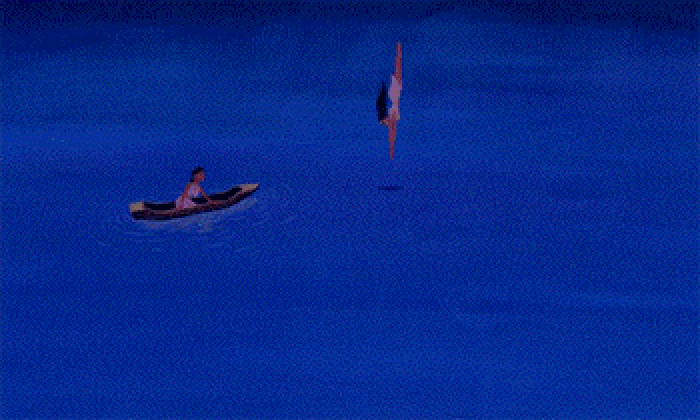 水面 跳跃 小船 蓝色