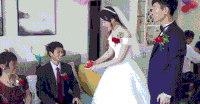 结婚 敬茶 室内 温馨