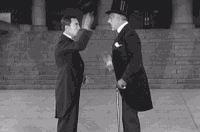国外  西装男 搞笑 礼帽