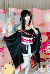 美女 和服 跳舞 cosplay 屏风