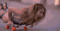 美女 尴尬 滑板 搞笑