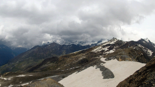 冰川 自然  美景 流云 山峰 雪盖 glacier nature