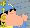 暗中观察 蜡笔小新 野原新之助 小新 可爱 二次元 动漫 soogif soogif出品