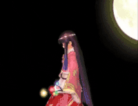 卡通 美女 乐器 侧脸 小提琴