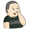抠鼻子 挑眉 无奈 丑态