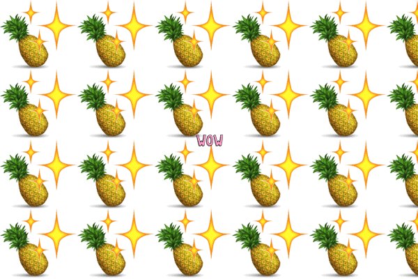 菠萝 pineapple 卡通 wow