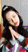 美女 笑容 长发 手指