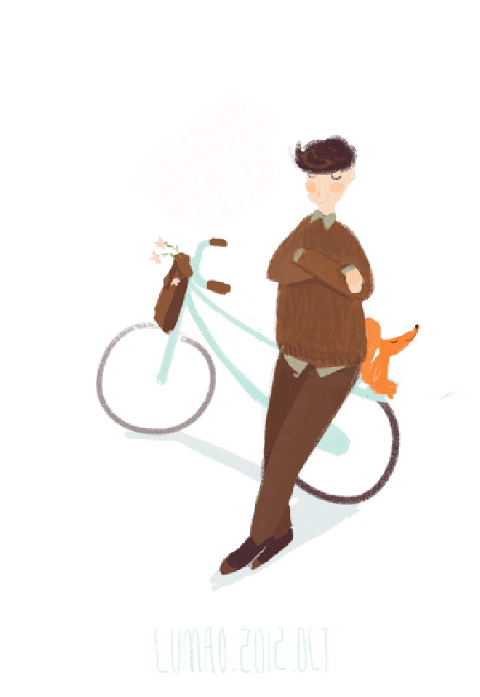 自行车 狐狸 动画 思考