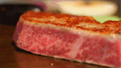 美食的力量 肉排 切割 煎烤 芦笋