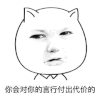 猫耳朵 小眼睛 咧嘴 你会付出代价