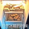 文字表情包 搞笑 打开冰箱的时候 沙雕 一夜暴富的梦想 钱