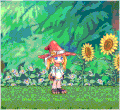 卡通 帽子 花朵 大眼睛