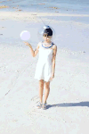 金所炫 清爽 小清新 海边 美女
