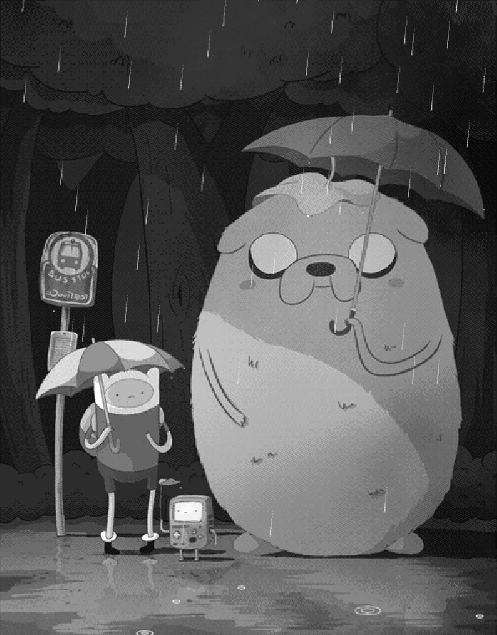 龙猫 下雨天 卡通 动漫