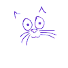 猫咪 眨眼 简笔画 MEOW