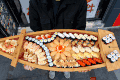 美食 寿司船 三文鱼 生鱼片