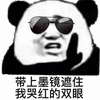 墨镜 熊猫头 搞怪 逗
