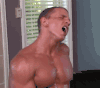 逗比 打哈欠 胸肌 肌肉男