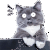 猫  白眼 吓呆