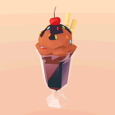 卡通 冰淇淋 旋转 巧克力