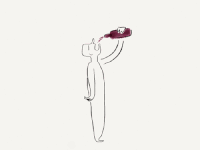 小人 酒瓶 红酒 动态