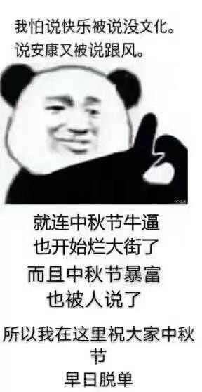 熊猫头 搞笑 可爱 蠢萌 中秋节快乐