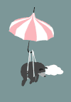 雨伞 降落 熊