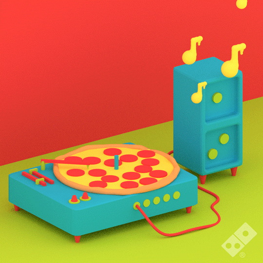 音乐 食物 比萨 动画 旋转 感受